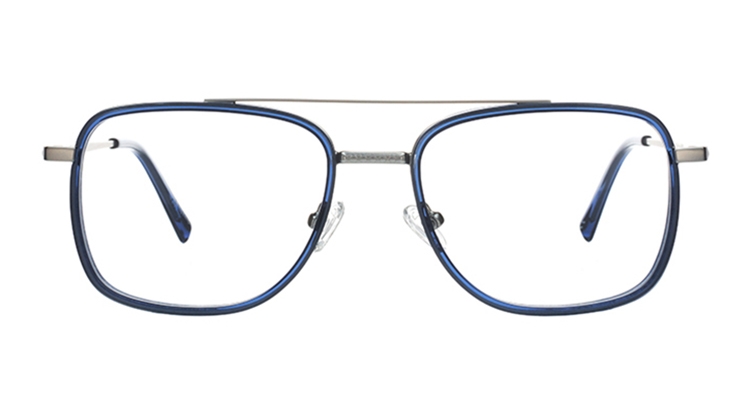 配到好-EJ-22043 金屬雙槓方框眼鏡