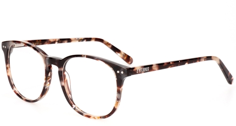EJ-21001 板材威靈頓框眼鏡，鏡框邊緣處的鉚釘細節設計讓鏡框更鮮明搶眼