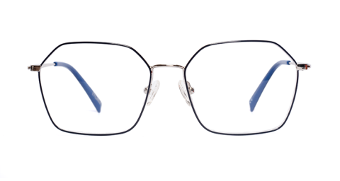 EJ-24009 金屬多邊形框眼鏡，穩重又不失俏皮的多邊形鏡框，為金屬眼鏡帶來時尚氣息