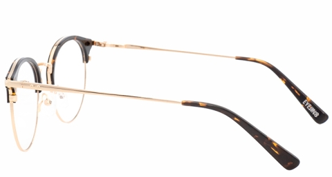 EJ-2102 金屬眉型框眼鏡，矽膠鼻墊能止滑且提供氣墊般的柔軟舒適