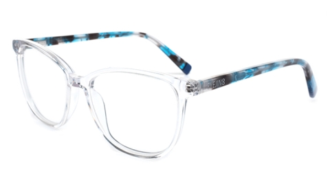 EJ-21095 板材貓眼框眼鏡，澄澈的透明框展現自然率性的小清新，並襯托出五官風采