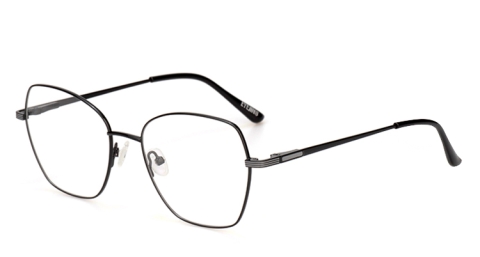 EJ-23143 金屬貓眼框眼鏡，纖細的金屬框架使整體超輕量，配戴上輕盈無負擔