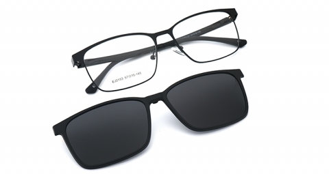 EJ-2153 TR 眉框型磁吸式太陽套鏡，為眼睛提供最佳的視覺舒適度、使視線更加清晰，提升強光活動時的安全性